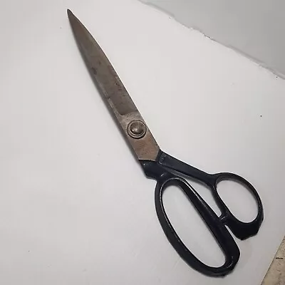 VINTAGE DRESSMAKERS Straight SHEARS SCISSORS Old Metal 25cm • $48.99