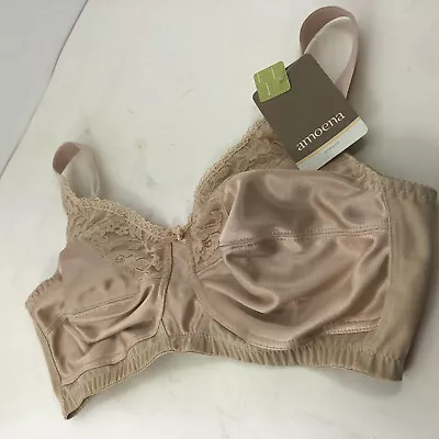 Amoena Nancy Mastectomy Bra Light Nude Non Padded Non Wired Pocketed Bra 36D NWT • $24.55
