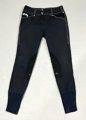 Equine Couture Riding Pants Blakely Womens Sz 26 Full Seat Breeches Embellishe • $49.88