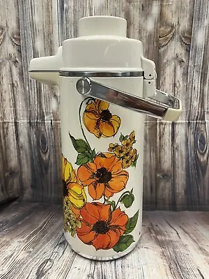 Vintage Zojurushi Pump Vacuum Liquid Dispenser Floral Print Coffee Juice • $20