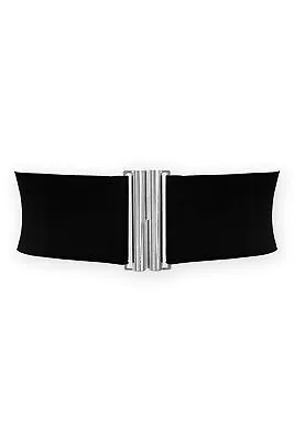 3 Inches Wide Vertical Clasp Cinch Buckle Elastic Waspie Waist Belt • £10.99