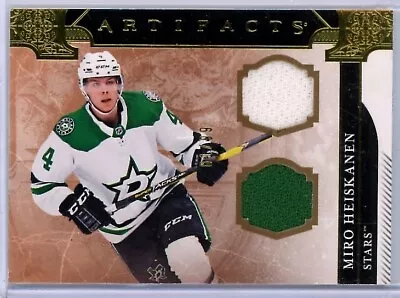 2019-20 Artifacts Materials Horizontal Gold #111 Miro Heiskanen JERSEY /99 • $14.99