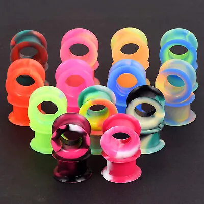 2pcs Thick Silicon-flrsh Tunnels-ear Gauge Plugs-earskin-eyelets-body-piercing • $2.99