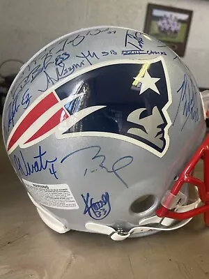 New England Patriots SB XXxVIII Team Signed Helmet Tom Brady Tristar Signed  • $3900