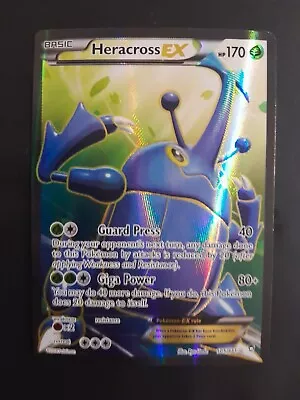 Pokemon Card - Heracross EX Full Art Furious Fists Ultra Rare Holo 105/111 • $0.99