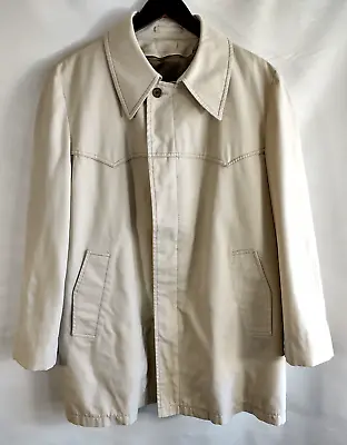 Vtg? Men London Fog Maincoats Beige Removable Faux Fur Lining ~ 42 Reg. • $27.49