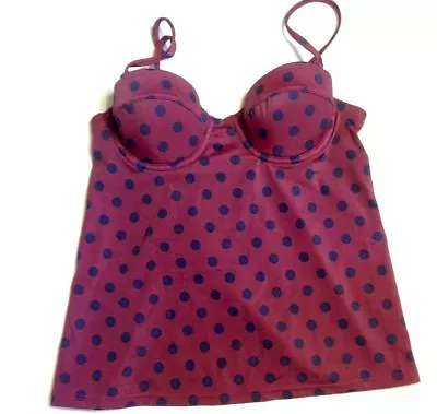 NWT J. CREW DOT UNDERWIRE SWING TOP 06615 Swim Suit Sz 0 Rcu Tankini SWIM NEW • $19.99