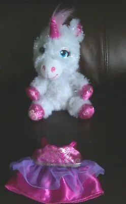 Build A Bear Buddies 8  Unicorn White Pink Glitter Shine Teddy  • £3