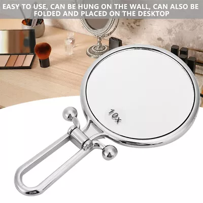 10X5X Magnifying Double Sided Foldable Makeup Mirror Vanity Portable Mini Mirror • $9.17