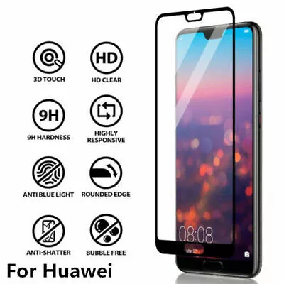 £3.99 • Buy Huawei P20 PRO P30 P40 Full Glue Screen Protector Cover Curved Tempered Glass UK