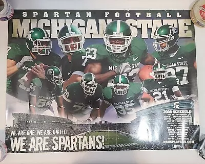 2008 Michigan State Spartans Football Schedule Poster MSU 24  X 18  Pre-owned  • $5.25