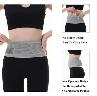 Slim Running Belt Waist Money Bag Adjustable Sports Money Belt Holder Phone Bag. • £5.97