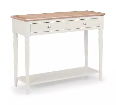 2-Drawers Console Table With Drawers Hallway Side Desk Limed Oak/Grey • £296.99