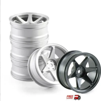 4PCS Metal Rims Tires Wheels For YOKOMO Sakura D5 Tamiya TT02 Drift Wheels XY01 • £17.52