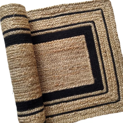 $522.74 • Buy Handmade Braided Carpet Jute Natural Living Bedroom Reversible Area Rug 10x14 Ft