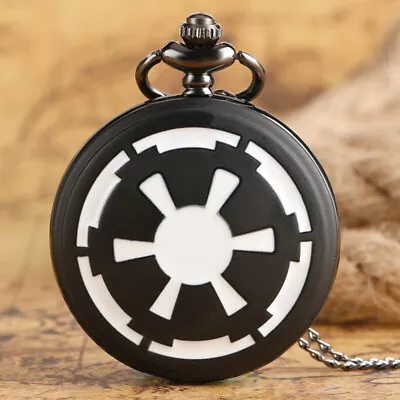 Galactic Empire Badge Star Wars Ewok Men Boy Quartz Pocket Watch Necklace Chain • $8.03