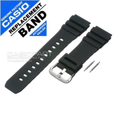 Genuine Casio Watch Band Diver MDV-106-1AV MDV-106-7AV Black Rubber Strap + Rods • $47.85