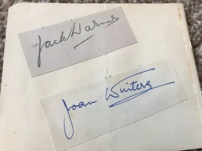 Autograph Album Page Signed Personally By Dixon Of Dock Green Jack Warner • £0.99