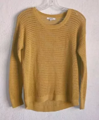 Madewell Northshore Pullover Sweater Womens S Golden Yellow Beach Summer Layer • $18