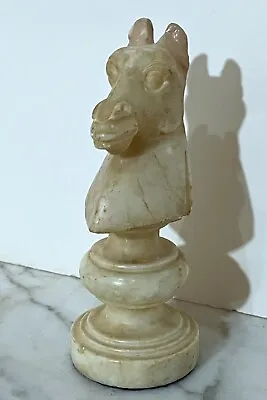 Vintage Marble Sculpture Bust Of A Horse - Decorative Chess Piece • $25