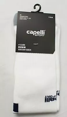 Capelli Sport Unisex Adult's CS IV Cube Soccer Socks SO3 White Medium NWT • $11.99