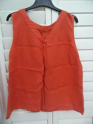 Ladies Seasalt Orange Linen Top Size 18 • £5