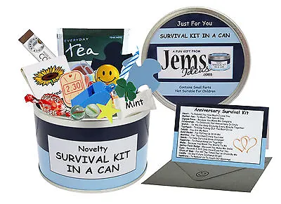 HUSBAND ANNIVERSARY SURVIVAL KIT IN A CAN. Novelty Wedding/Male/Him/Men Gift  • £12.75