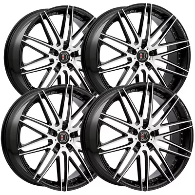 (Set Of 4) Defy D01 20x9 5x4.5  +40mm Black/Machined Wheels Rims 20  Inch • $847.96