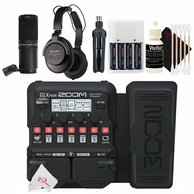 $206.99 • Buy Zoom G1X Four Guitar Multi-Effects Built-In Expression Pedal + Accessory Bundle