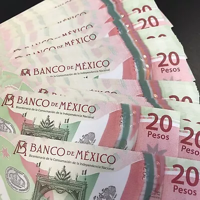Mexican Peso - 1 (one) 20 MXN P UNC VF And CRISP New 2021 Polymer Banknote • $4.99