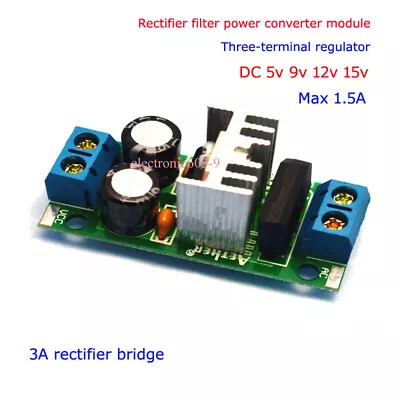 AC/DC To 5V-15V Rectifier Filter Voltage Converter Regulator Power Supply Module • $2.50