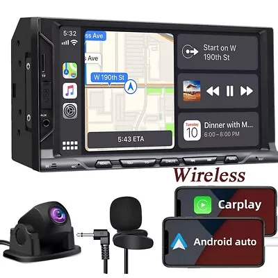 Double Din Car Stereo Radio Bluetooth Apple Carplay Android Auto 7  Touch Screen • $119.90