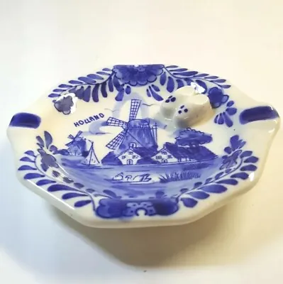 Delft Blue Ceramic Ashtray 3D Dutch Shoes Trinket Tray Hand Painted Holland 5  • $6.90
