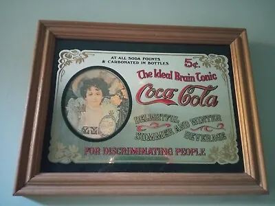 Vintage Coca Cola Advertising Mirror Framed Rare • £25