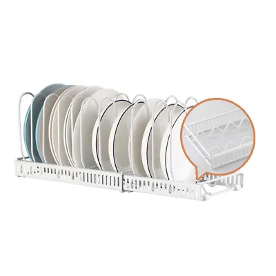 Expandable Pans Organiser Rack Adjustable Pan Lid Holder With 7 / 10 Dividers • £10.99