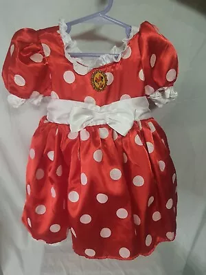 Disney Minnie Mouse Child Size 2/3 Costume Red And White. • $25