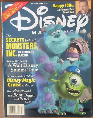 Disney Magazine Winter 2001-2002 - Monsters Inc. - Inside Walt Disney Studios • $3.99