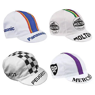 New Retro Euro Team Flip Visor Cycling Cap/Hat Peugeot/Mercier/Molteni/Panasonic • $79.95