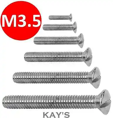 Long Electrical Machine Screws M3.5 For Light Switchplug Socketfront Plates  • £2.77