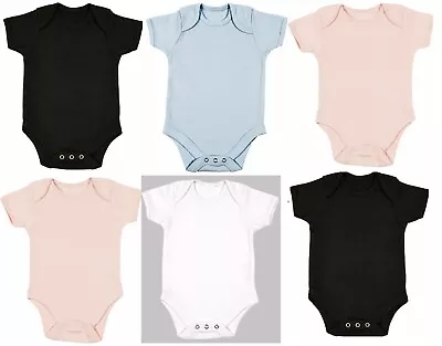 3 PACK Plain Babies  Gown Body Baby GrowSuit Sleep Vest Romper 0-24 Months Dw 29 • £8.99