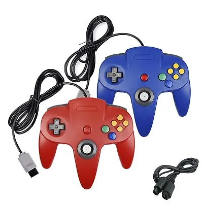 Long Wired N64 Controller Gamepad Joystick For Classic Nintendo 64 Console Games • $26.59