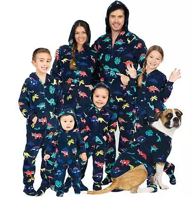 Footed Pajamas - Dinosaur World One Piece For Boys Girls Men Women And Pets • $44.95