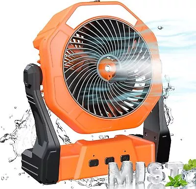 Portable Misting Fan Outdoor Mist Fans For Outside Patios 10000mAh Rechargeabl • $53.85