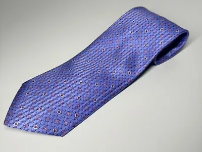 BRIONI  Geometric Medallion Italy Handmade Silk Neck Tie Dis. 00307 • $59