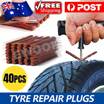 Tyre Repair Kit Plug Tire Puncture Emergency Motorcycle Bike Car Tubeless • $5.95