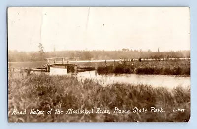 Rppc 1928. Itasca State Park. Head Water Of Mississippi River. Postcard. Hh16 • $5.99