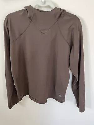 Mountain Hardwear Brown Long Sleeve Hooded Top Size Large Runs Small  • $20