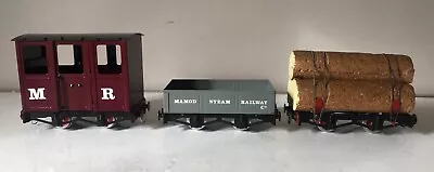 Mamod Passenger Van Wagon + Lumber log Wagon  + Open Wagon ~ O Gauge ~ • £145