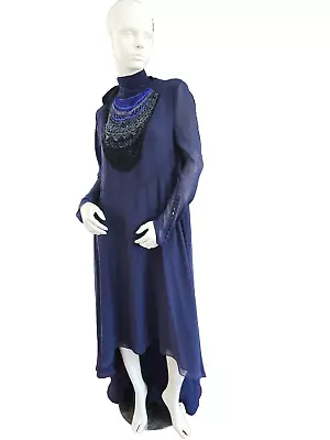 🌟MAX MARA   Embellished Georgette Dress   Usa 16_ It50_ De46_ Fr48  (plus MR21) • $139