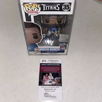 Marcus Mariota Signed Titans Funko Pop Protector Included With Jsa Rare • $119.99